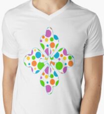 Colorful Polka Dots Men's V-Neck T-Shirt
