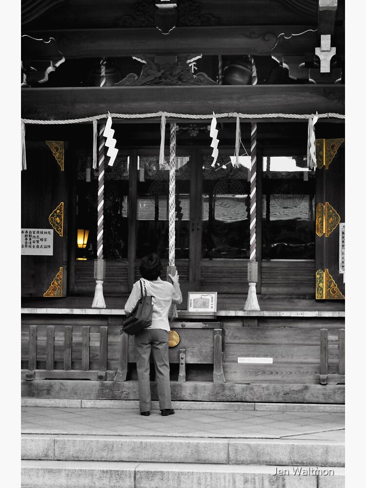 Thumbnail 3 of 3, Sticker, Autumn in Japan: The Golden Shrine designed and sold by Jdubphotog.