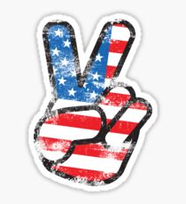 Retro amerikanisches Friedenshemd Sticker