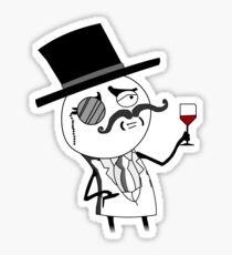 Monocle Guy Meme (Lulzsec) Sticker