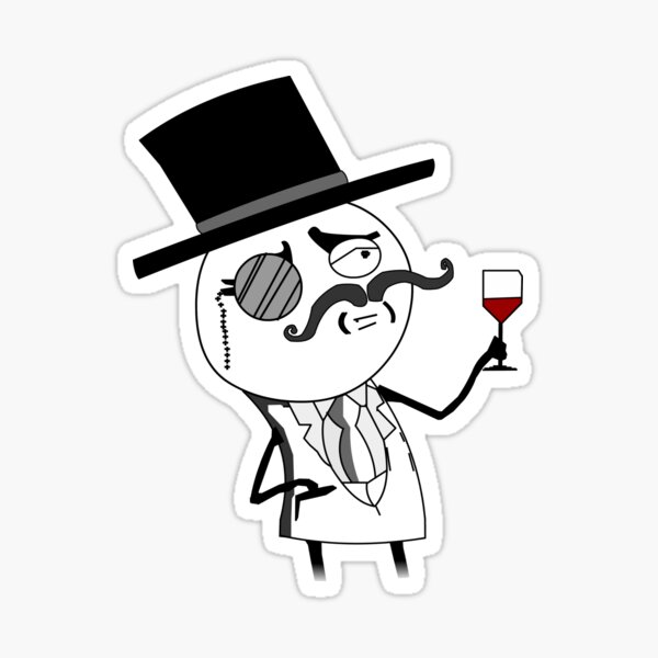 Monocle Guy Meme (Lulzsec) Sticker