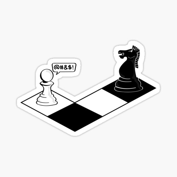 Black Chess Knight Chess Piece Decal Car Wall Laptop Decal Vinyl Sticker  Phone