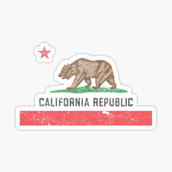 Nor Cal Republic Bear Sticker 5" Decal 