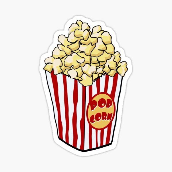 Cartoon Popcorn Bag Sticker