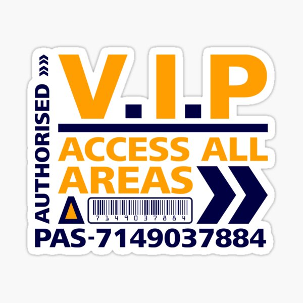#72192 Fun-VIP Access All Areas póster-Sticker Adhesivo 15x10cm