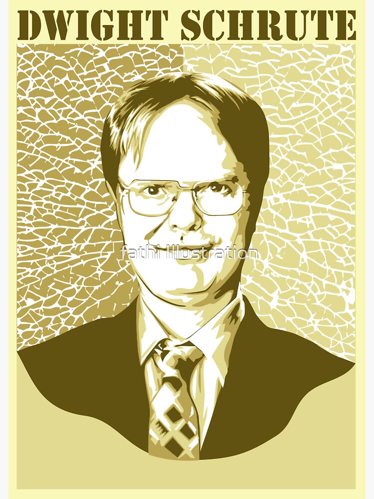 "Dwight Schrute v.2" Sticker by myoubi Redbubble