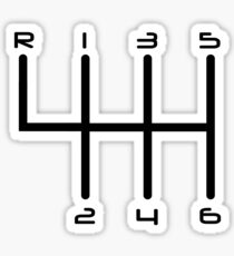 6-Speed Manual Transmission Gear Stick H-Pattern Sticker