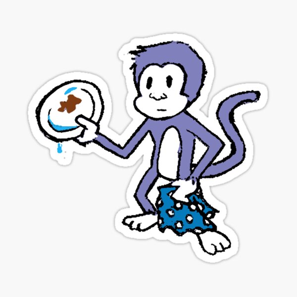 "Purple Monkey Dishwasher" Sticker for Sale by lynchboy Redbubble