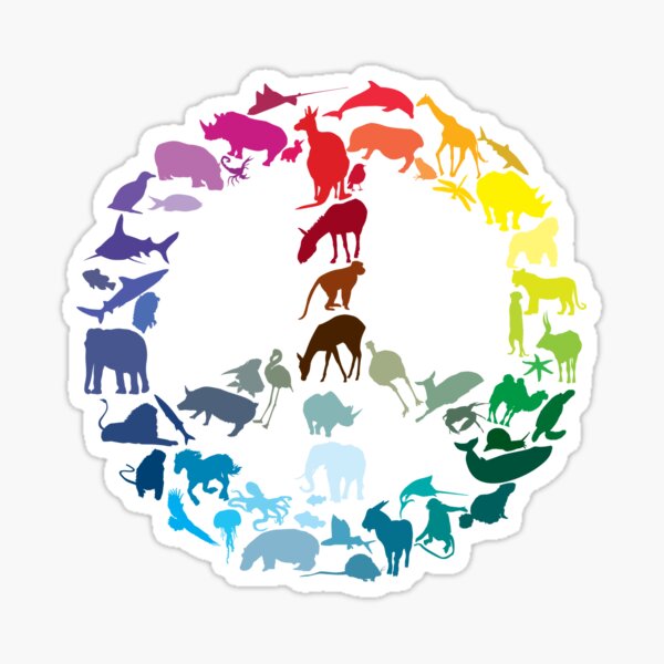 Animals of Peace Sticker