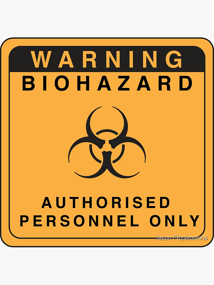 quot BIOHAZARD SIGN quot Sticker by jasonfitzsimmons Redbubble quot BIOHAZARD SIGN quot Sticker by jasonfitzsimmons Redbubble
