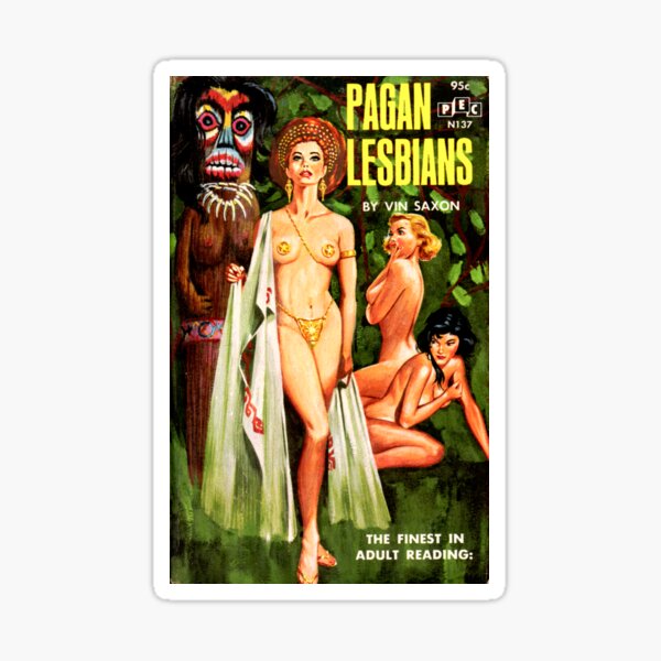 Pagan Lesbian Vintage Lurid Bookcover Sticker