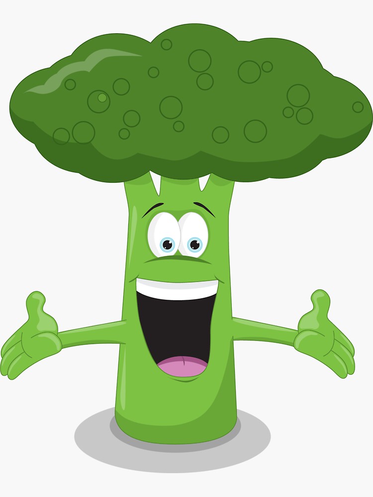 "Broccoli Man" Sticker by browzy Redbubble