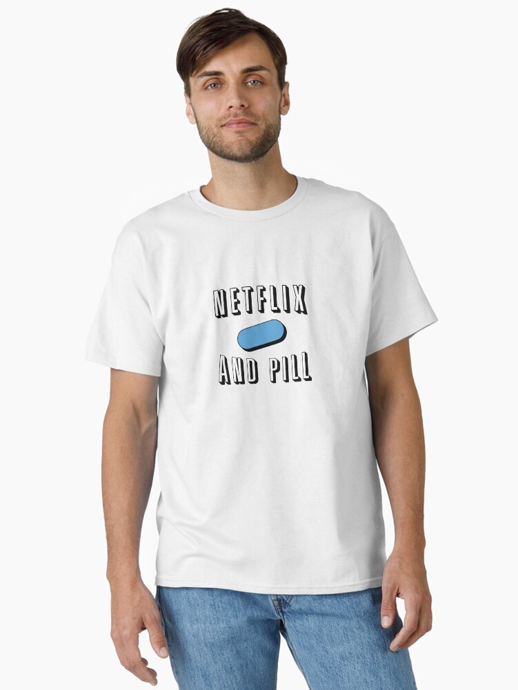 Thumbnail 1 of 7, Classic T-Shirt, Netflix and Pill designed and sold by pan-australia.