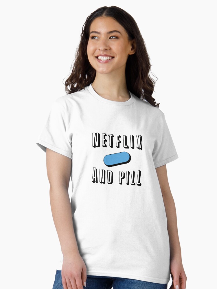 Thumbnail 2 of 7, Classic T-Shirt, Netflix and Pill designed and sold by pan-australia.