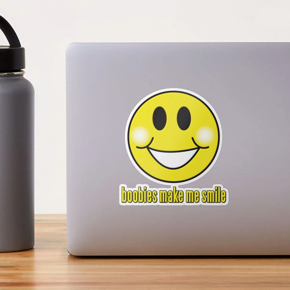 Boobies Make Me Happy - Decal Sticker - Multiple Color & Sizes