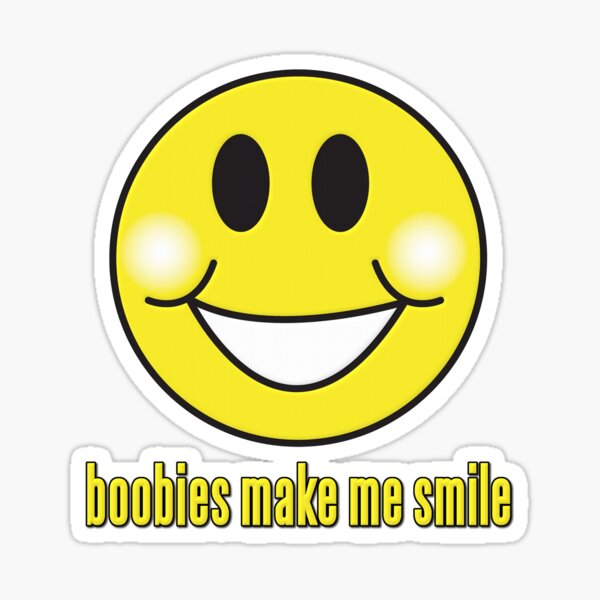 2x I love Boobies make me smile Vinyl Decal Sticker Different