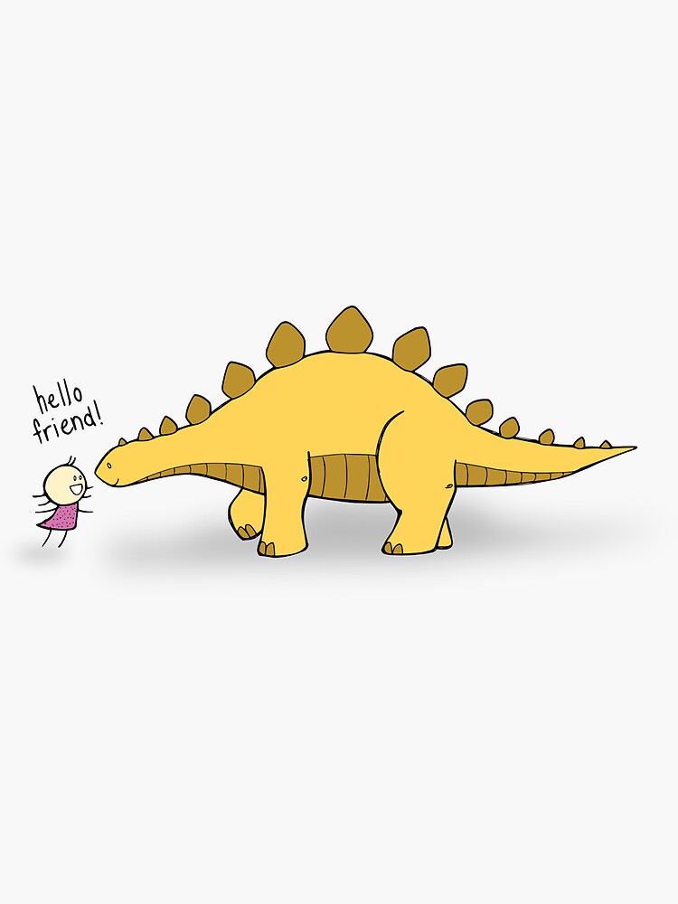 Hello Friend (Dinosaur) - two lof bees by Cheeseness