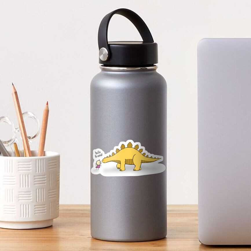 Hello Friend (Dinosaur) - two lof bees Sticker
