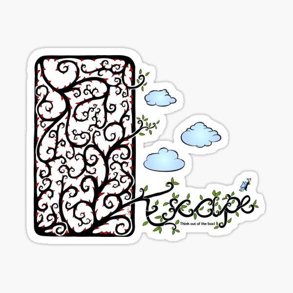Escape (for light t-shirt colours) Sticker