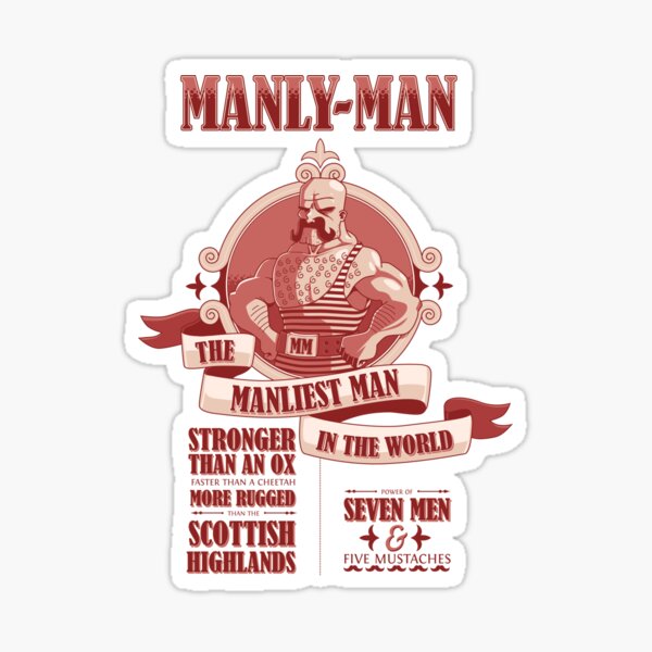 Manly-Man Sticker
