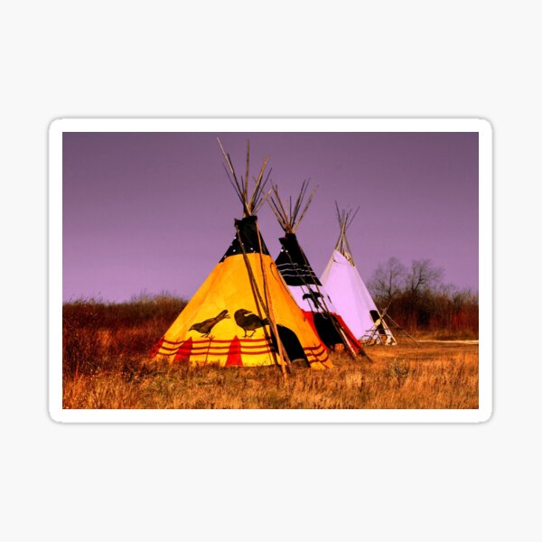 Three Teepees Sticker