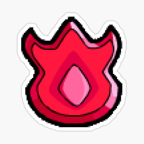 Volcano Badge (Pokemon Gym Badge) Sticker.