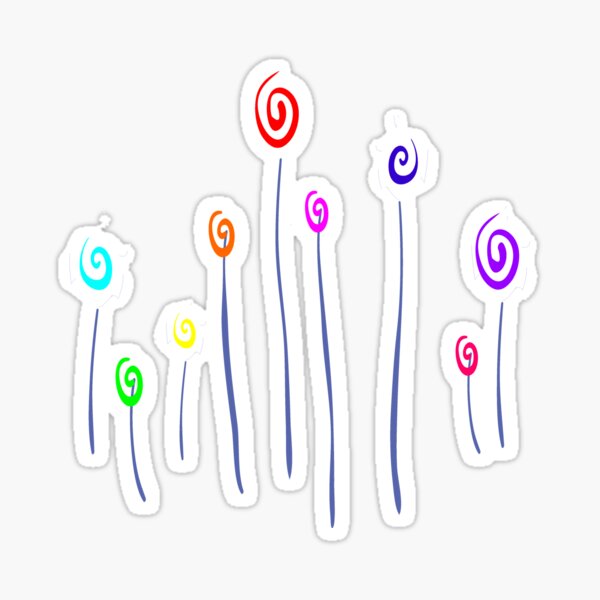 Colorful flower Sticker