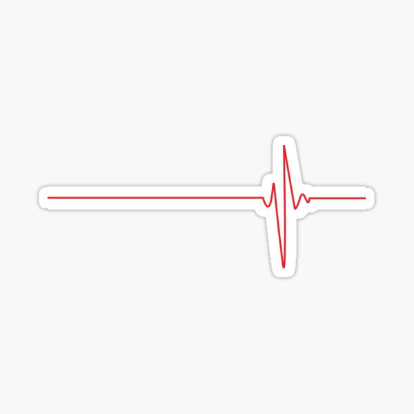 Heart Monitor Stickers | Redbubble