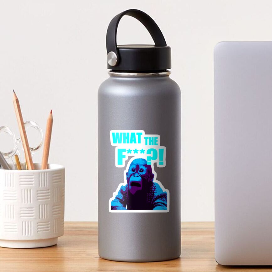 What The F***?! HILARIOUS MONKEY MEME Sticker
