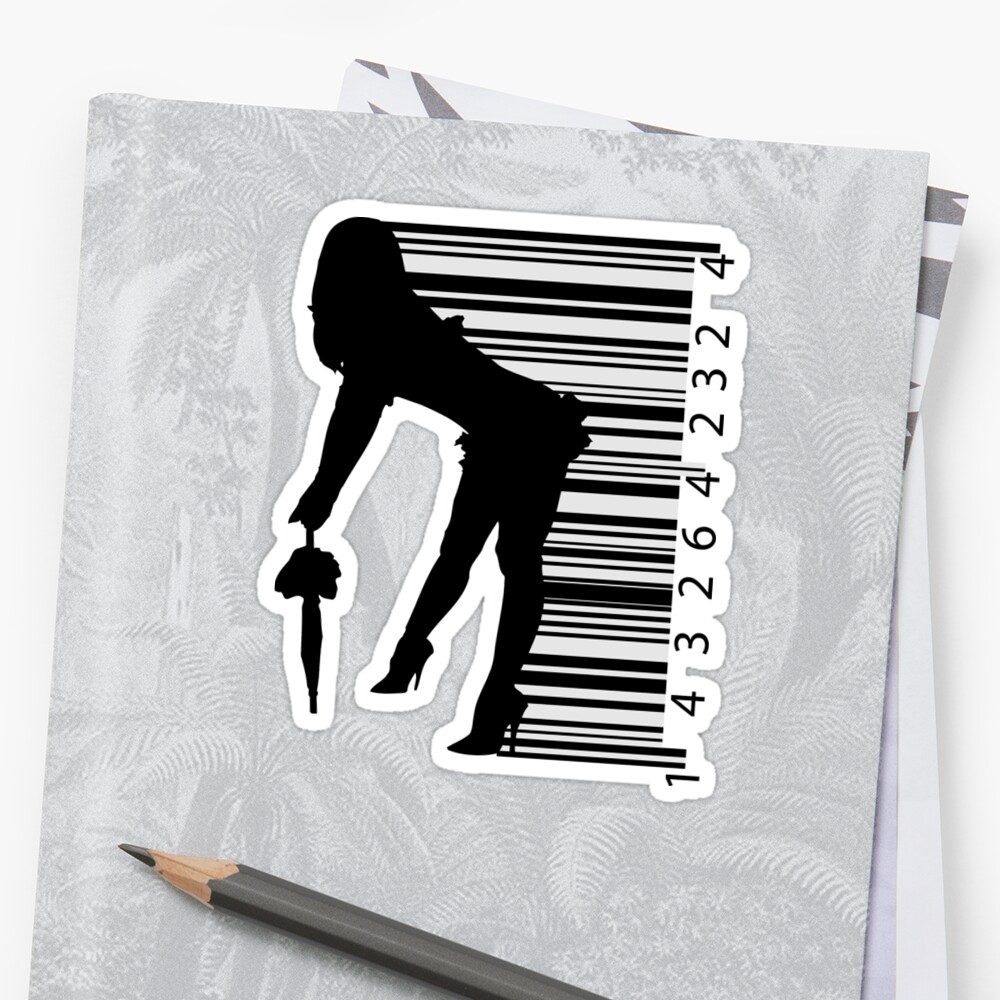 Barcode Sexy Girl Sticker By Enhan Redbubble 6212
