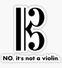 Pegatina Alto Clef - NO, no es un violín.