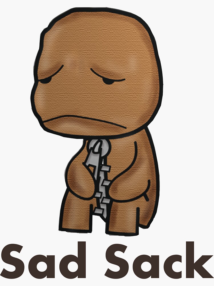 sad-sack-sticker-by-coattails-redbubble