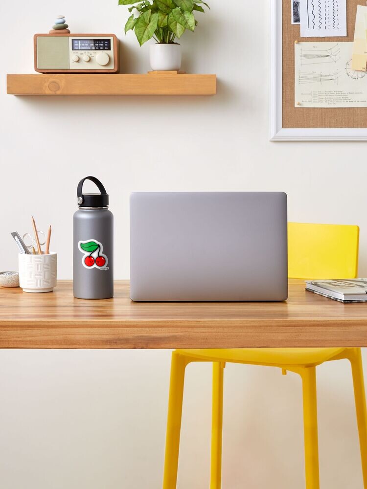 Alternate view of Hello Cherry - two lof bees Sticker