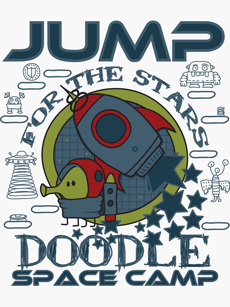 Doodle Space Camp Sticker for Sale by OneShoeOff