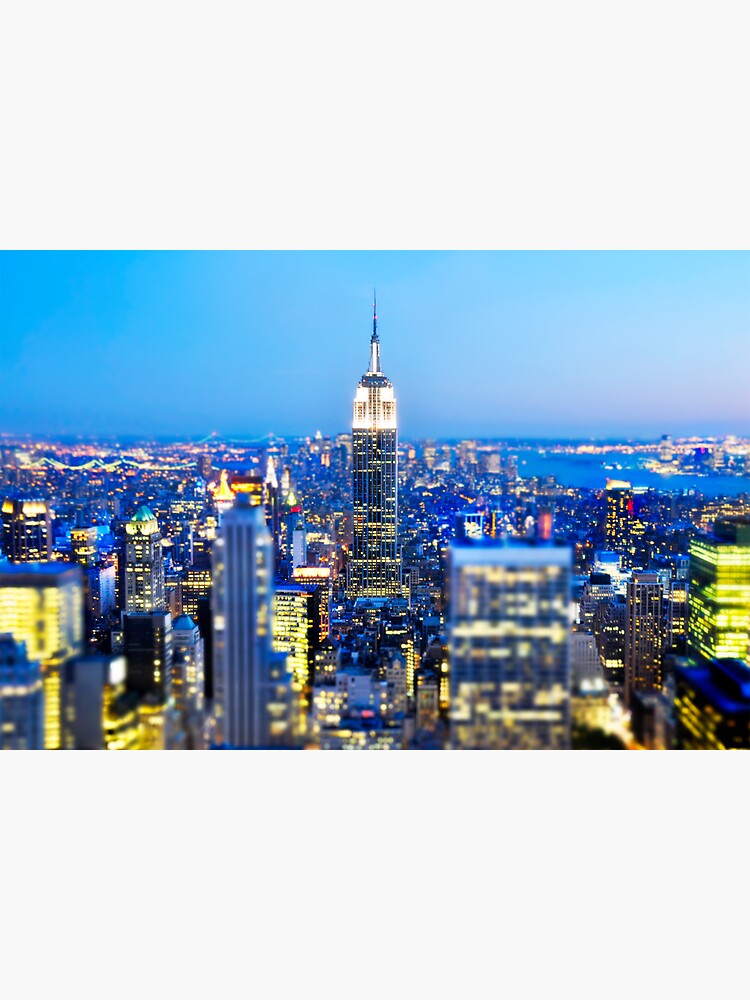 Artwork view, Empire State Building at Night: NYC designed and sold by brotherbrain