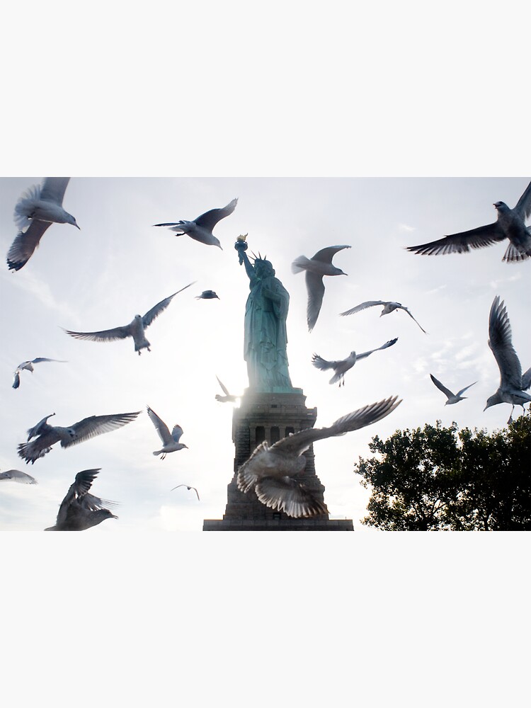 Statue of Liberty with Birds: NYC by brotherbrain
