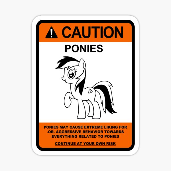 Item preview, caution ponies  designed and sold by timothy hance.