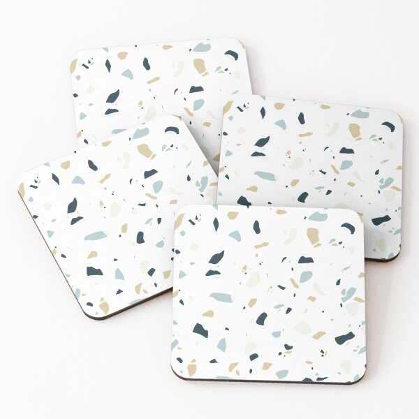 Item preview, White Flecked Terrazzo Stone Pattern designed and sold by Sam Posnick.