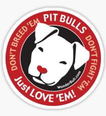 Pit Bulls: Just Love 'em! Sticker