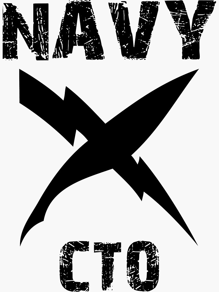 "US Navy CTO Insignia Black" Sticker for Sale by courson Redbubble