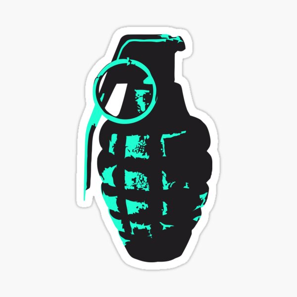 Buy Any 4 for $1.75 Each Storewide! Hand Grenade Sticker Ultra HD