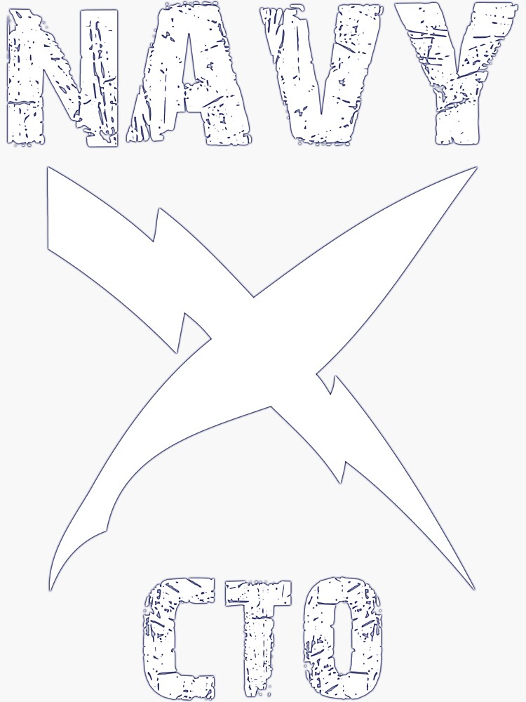 "US Navy CTO Insignia White" Sticker by courson Redbubble