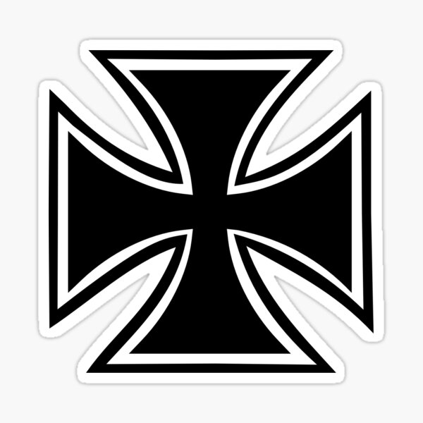 Iron Cross Standard German Eisernes Kreuz Germany Car Sticker Black Vinyl Decal