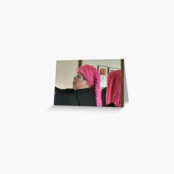 (552) Pink ruches (card) Greeting Card