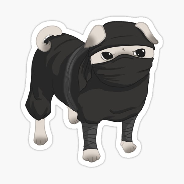 Ninja Dog Fast Runner Shadow' Sticker