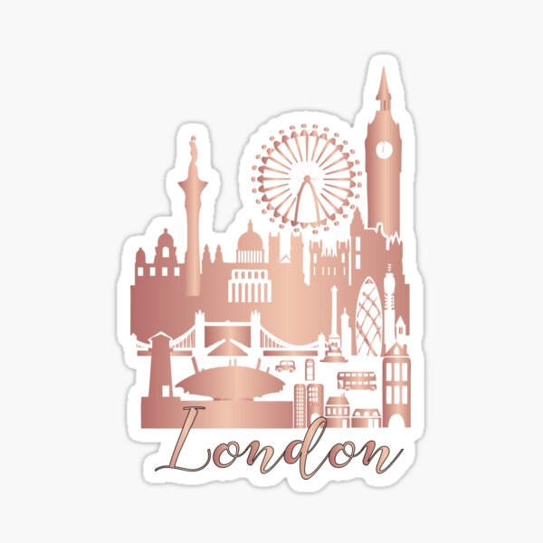 Item preview, London City Pink Gold Art designed and sold by Elenia Design.