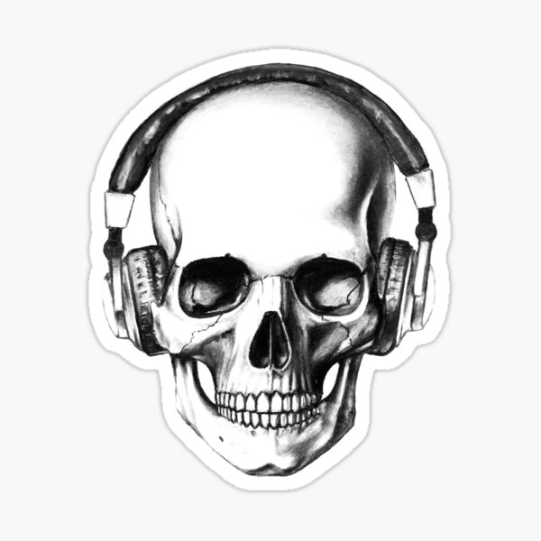 Sticker: Skull Headphones
