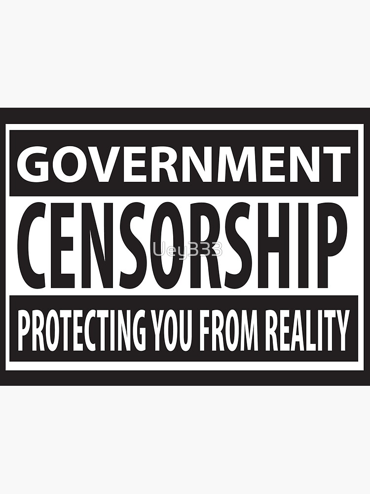 "Censorship" Sticker for Sale by Uey333 Redbubble