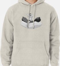 Big hairy bear riding giant hot dog Pullover Hoodie