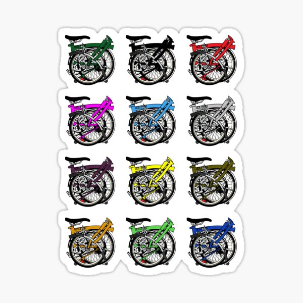Brompton Bicycle Folded Sticker